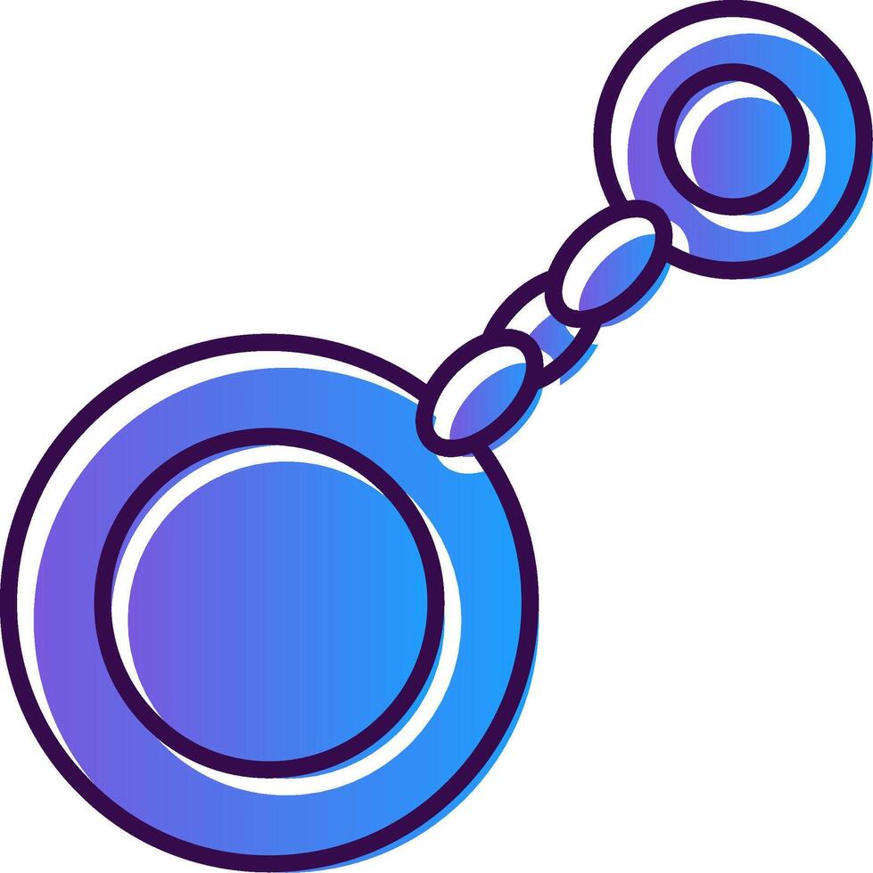Key Chain Gradient Filled Icon vector