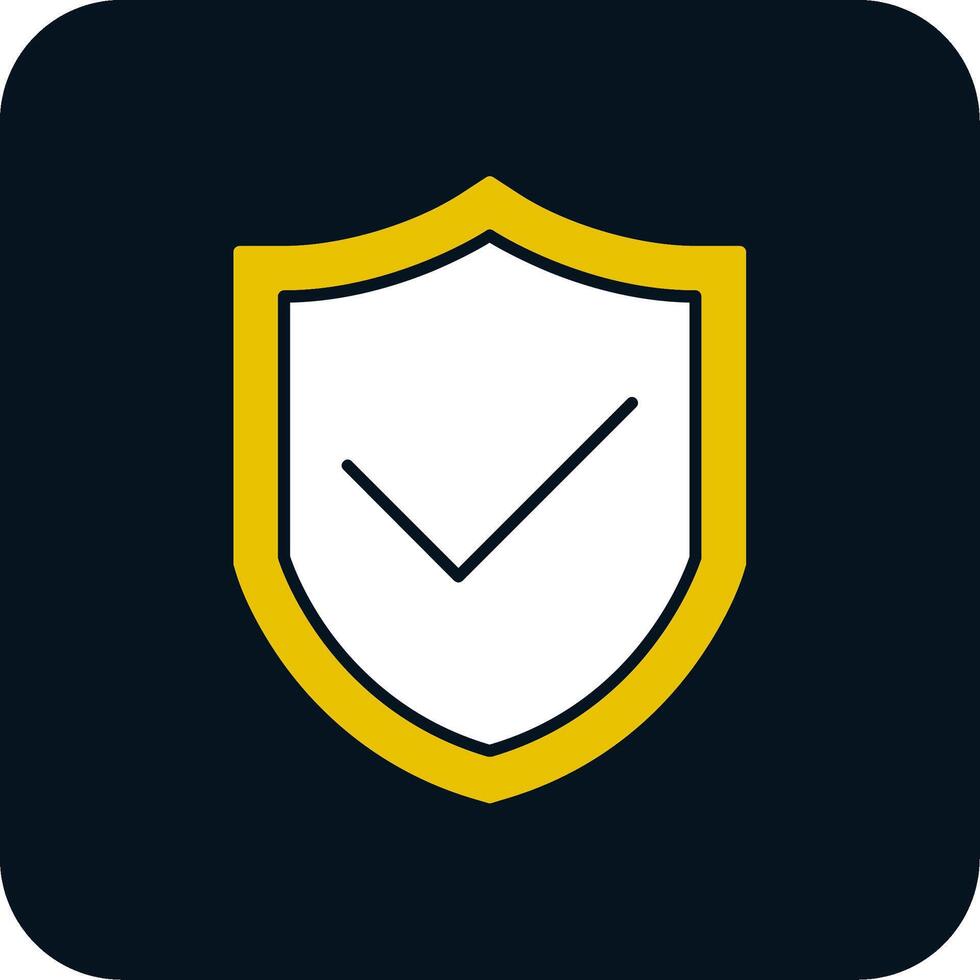 Shield Glyph Two Color Icon vector