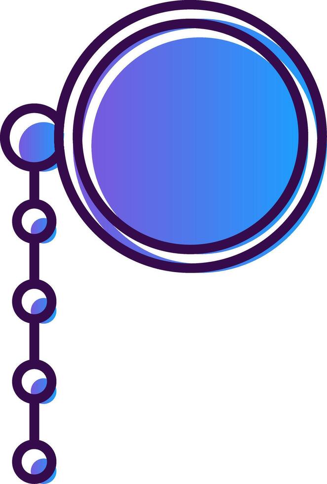 Monocle Gradient Filled Icon vector