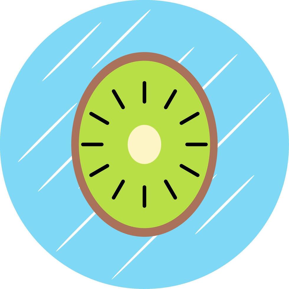 Kiwi Flat Blue Circle Icon vector