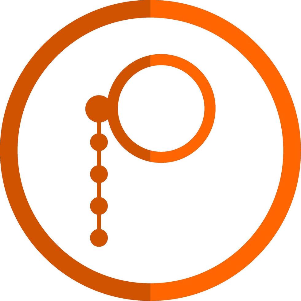 Monocle Glyph Orange Circle Icon vector