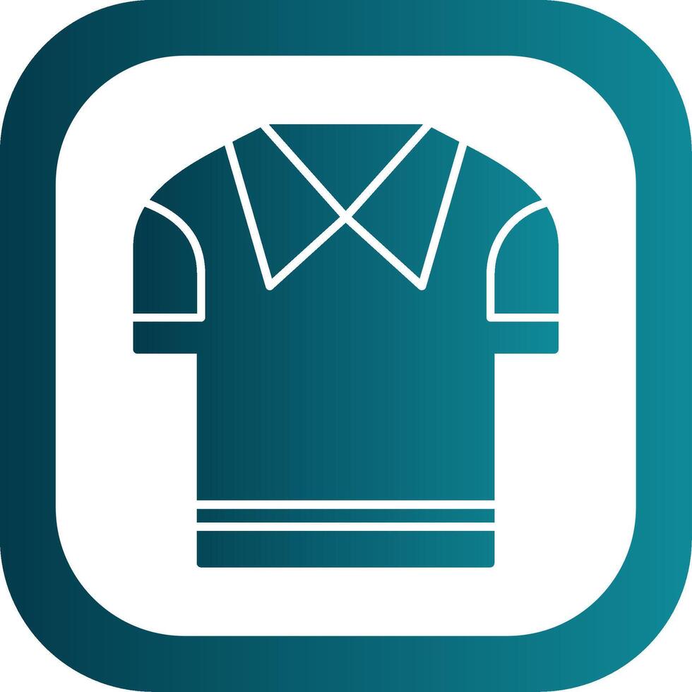 Casual Shirt Glyph Gradient Round Corner Icon vector