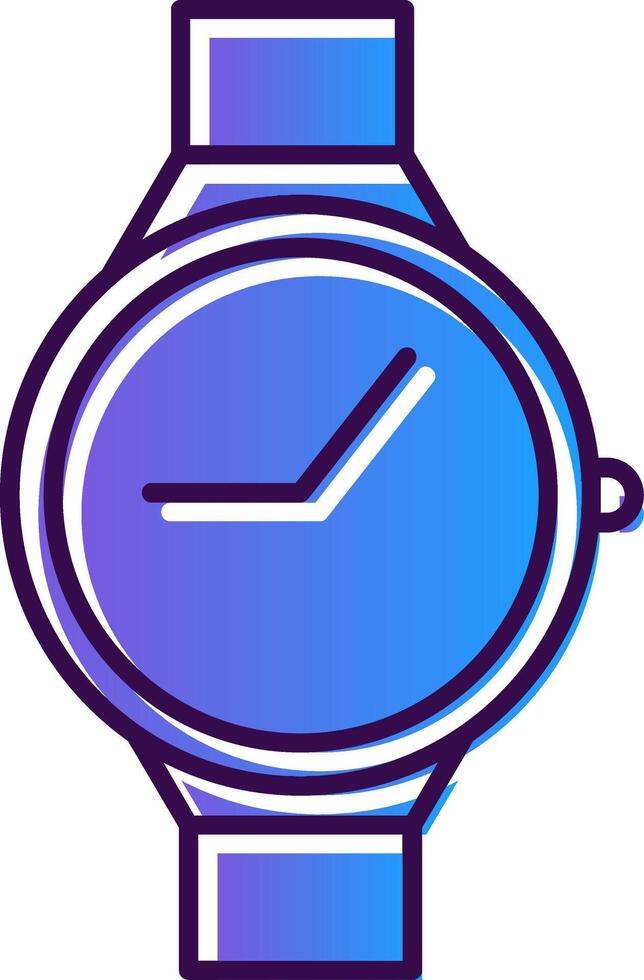 casual reloj degradado lleno icono vector