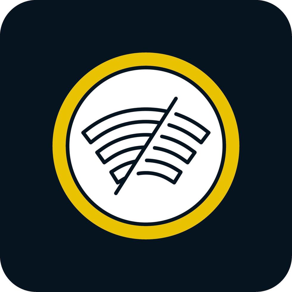 Disconnected Glyph Two Color Icon vector