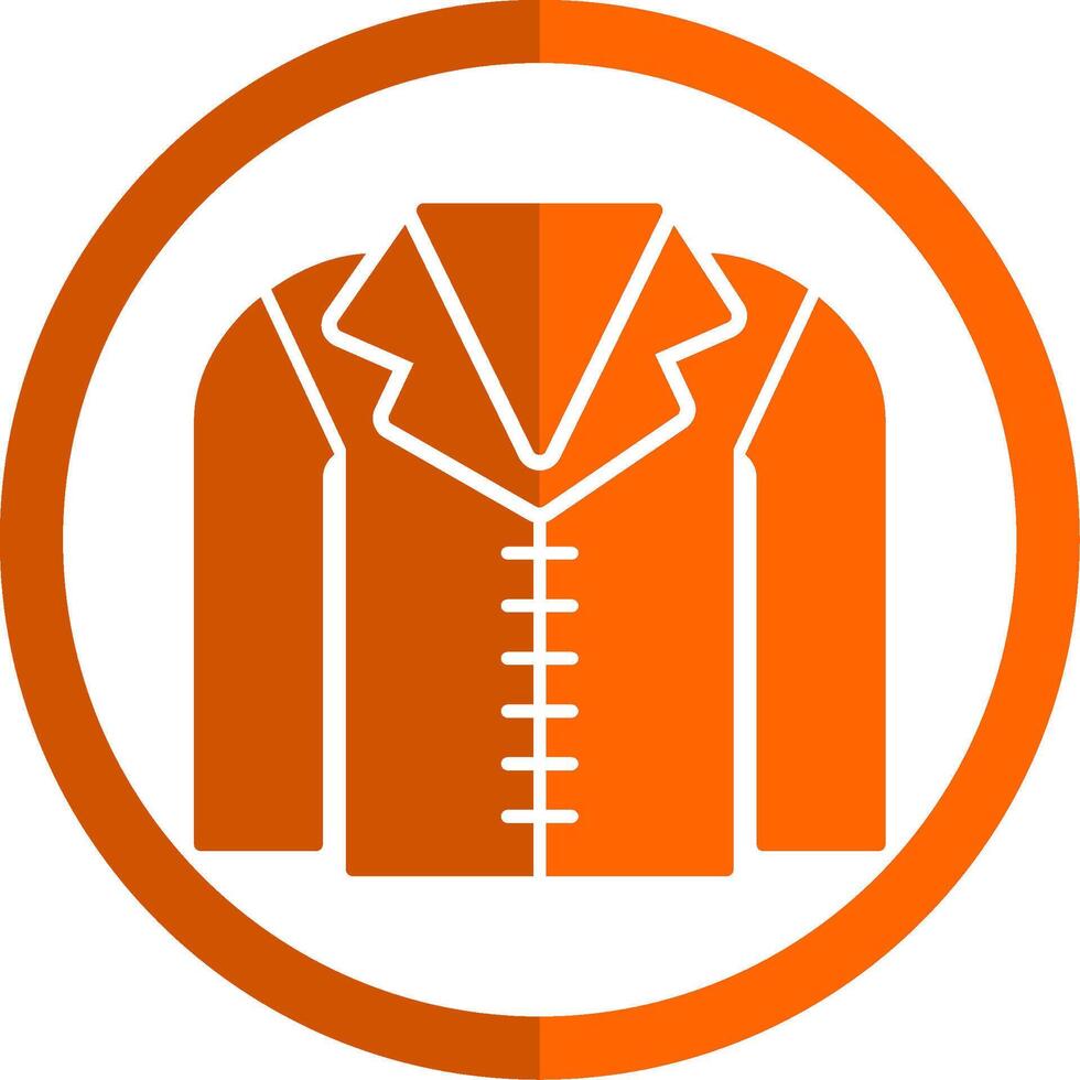 Coat Glyph Orange Circle Icon vector