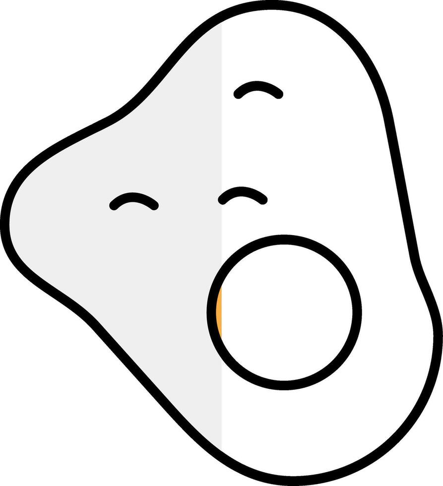 Eggs Filled Half Cut Icon vector