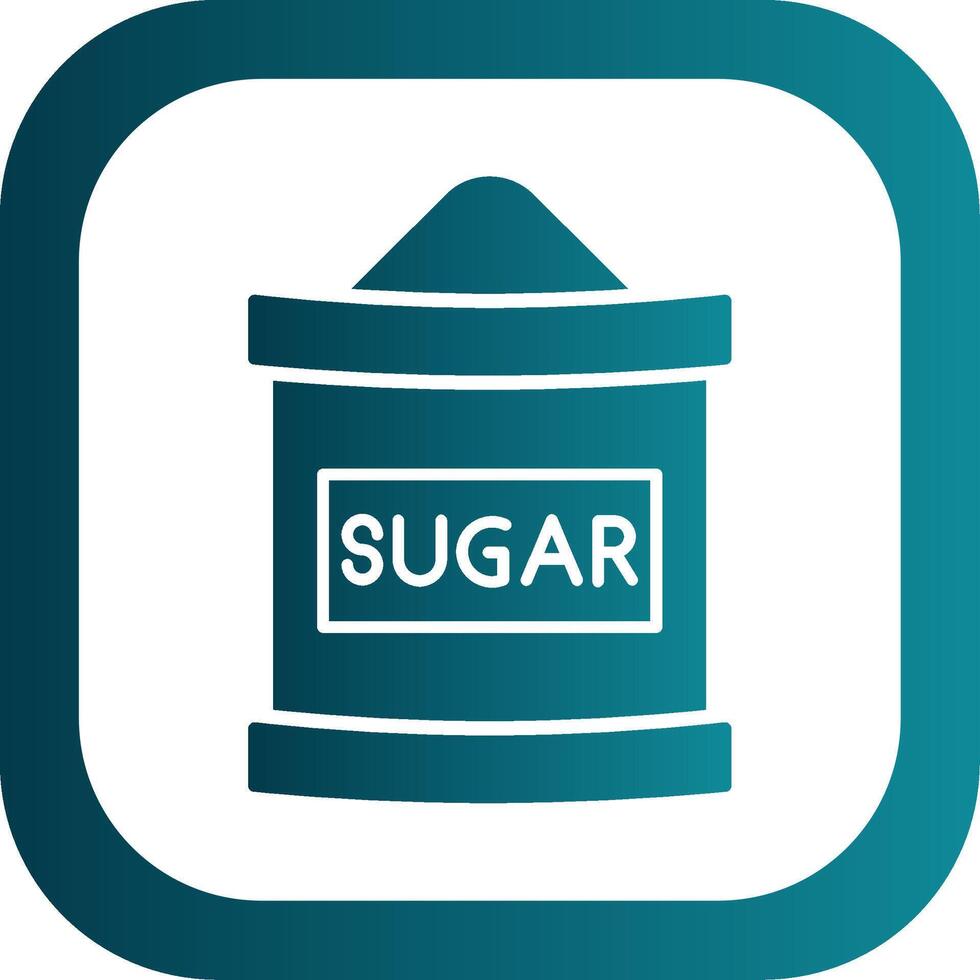 Sugar Bag Glyph Gradient Round Corner Icon vector