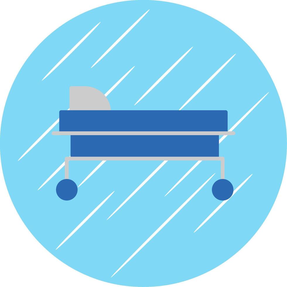 Stretcher Flat Blue Circle Icon vector