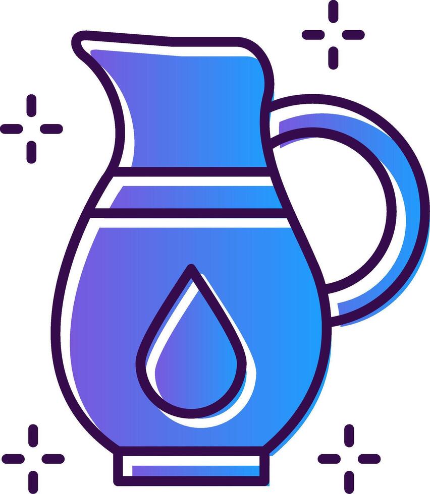 Jug Gradient Filled Icon vector