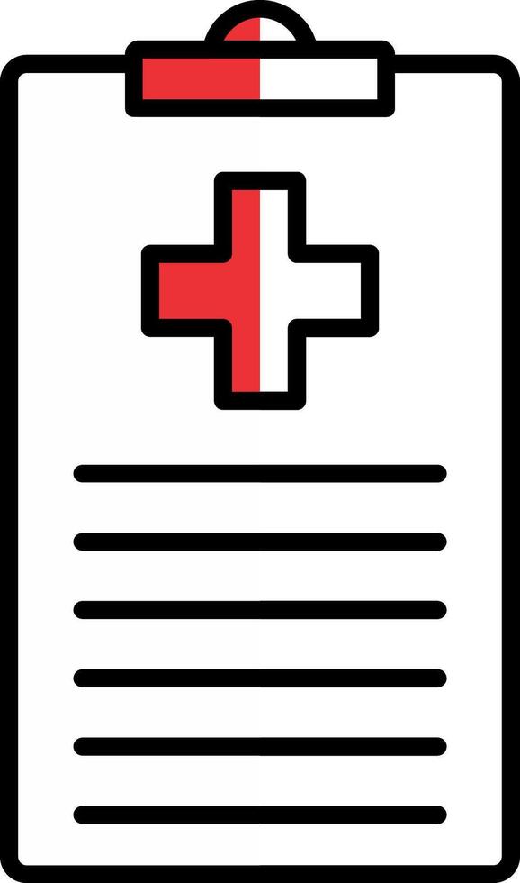 Medical Chart Filled Half Cut Icon vector
