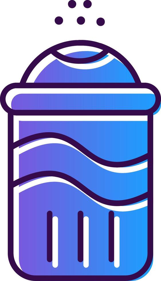 Salt Gradient Filled Icon vector