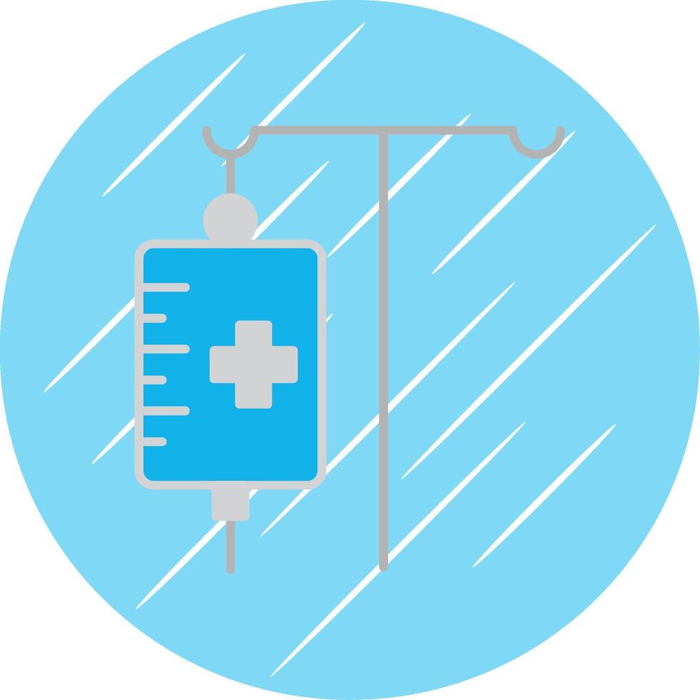 Medical Drip Flat Blue Circle Icon vector