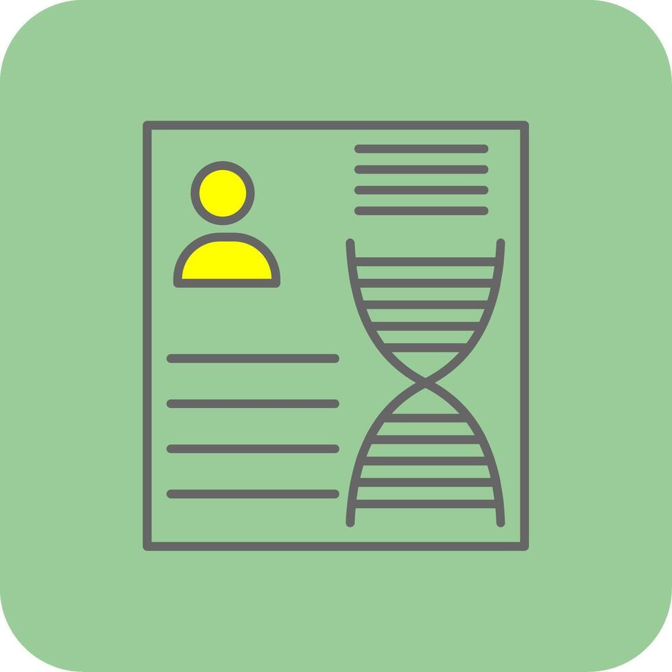 DNA Filled Yellow Icon vector