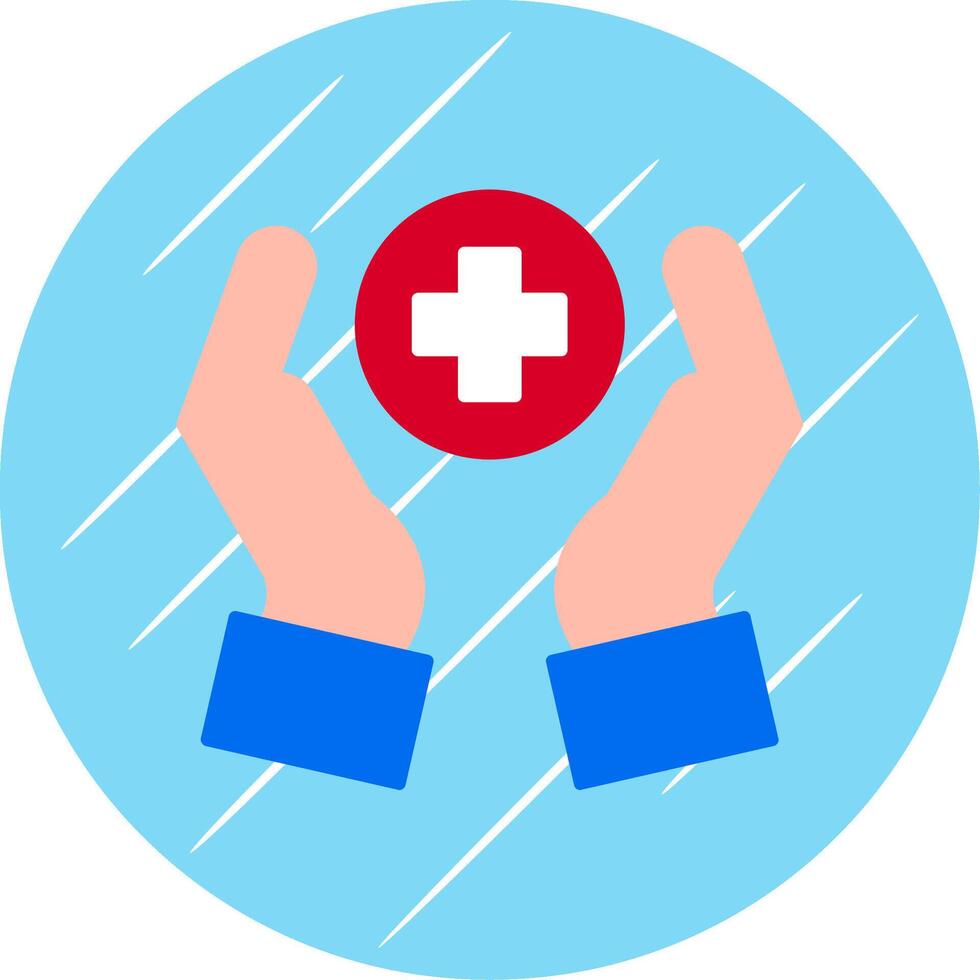 Health Care Flat Blue Circle Icon vector
