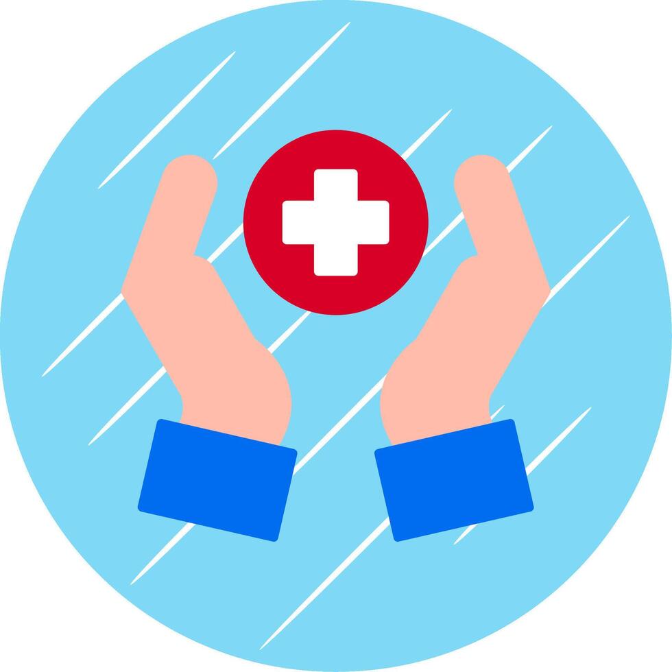 Health Care Flat Blue Circle Icon vector