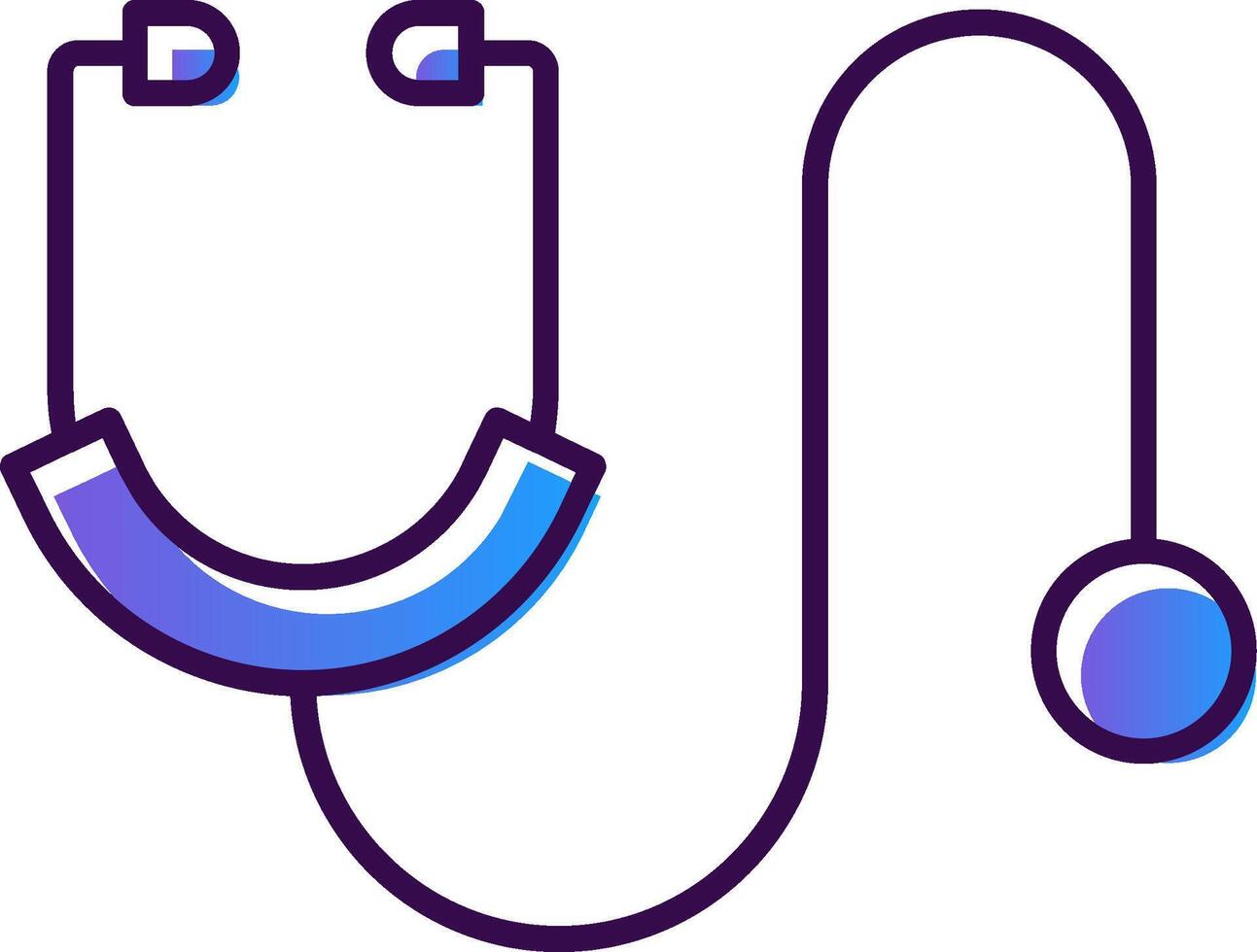 Stethoscope Gradient Filled Icon vector