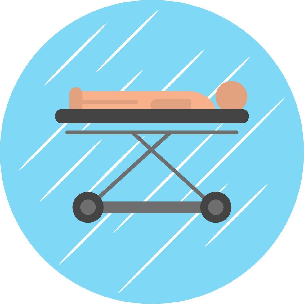 Stretcher Flat Blue Circle Icon vector