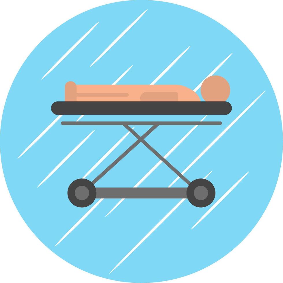 Stretcher Flat Blue Circle Icon vector