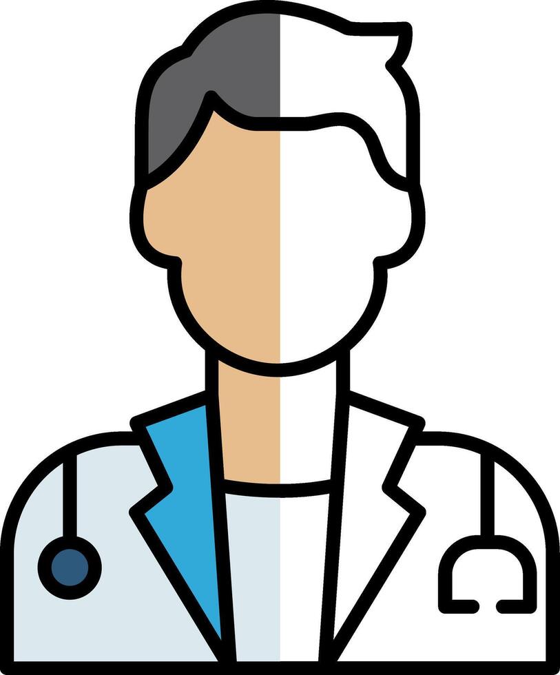 Surgeon Filled Half Cut Icon vector