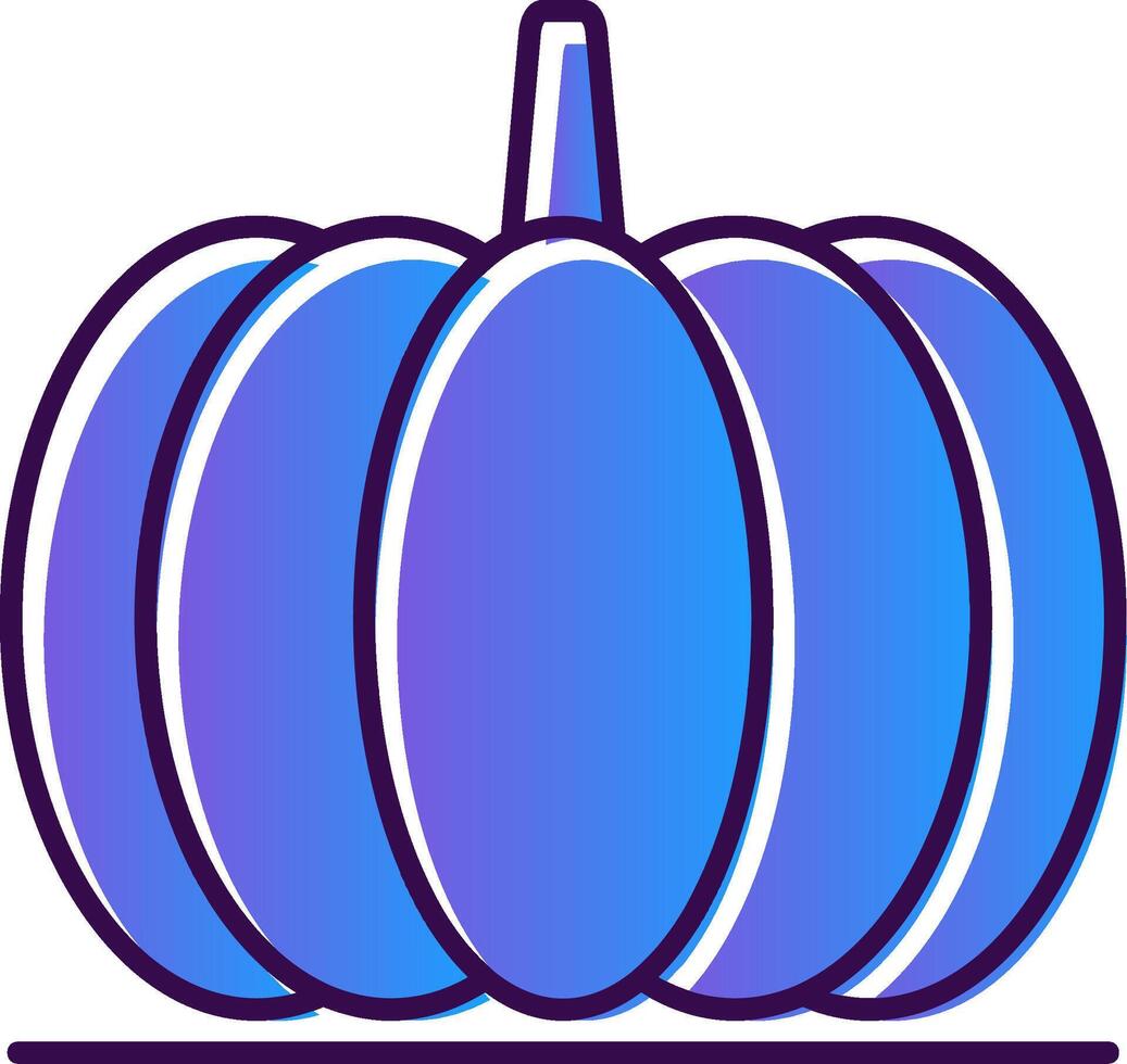 Pumpkin Gradient Filled Icon vector