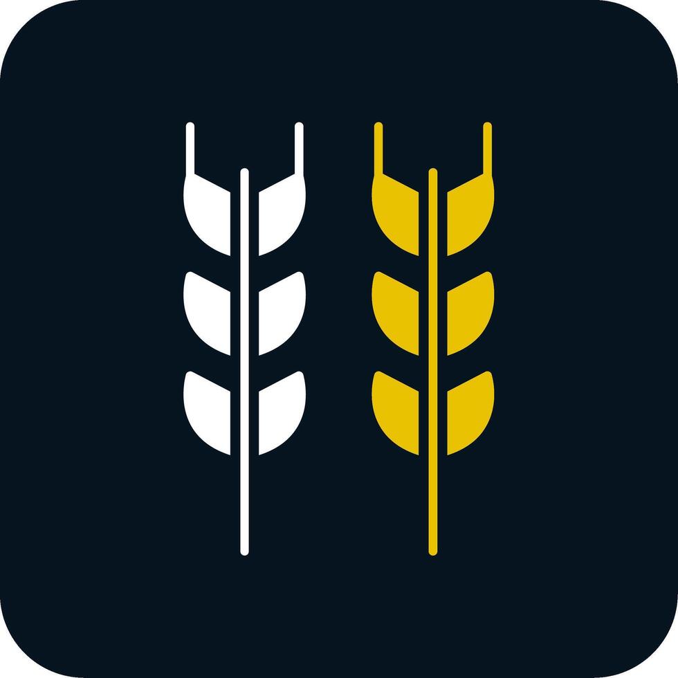 Wheat Glyph Two Color Icon vector