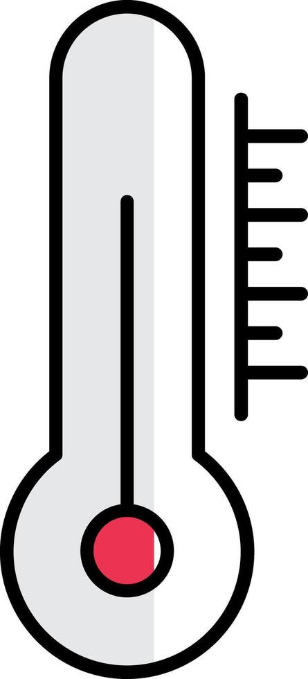 Thermometer Filled Half Cut Icon vector