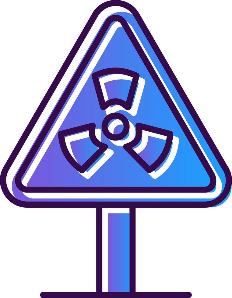 Radiation Zone Gradient Filled Icon vector