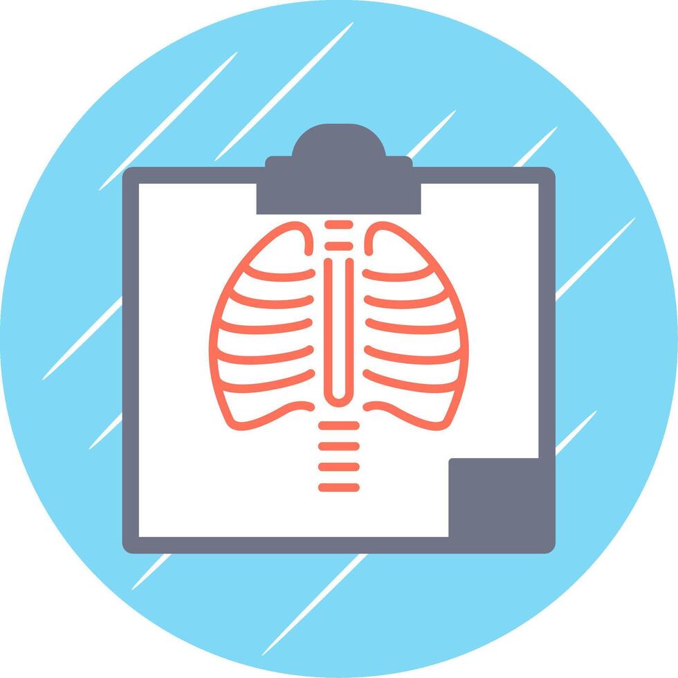 Radiology Flat Blue Circle Icon vector