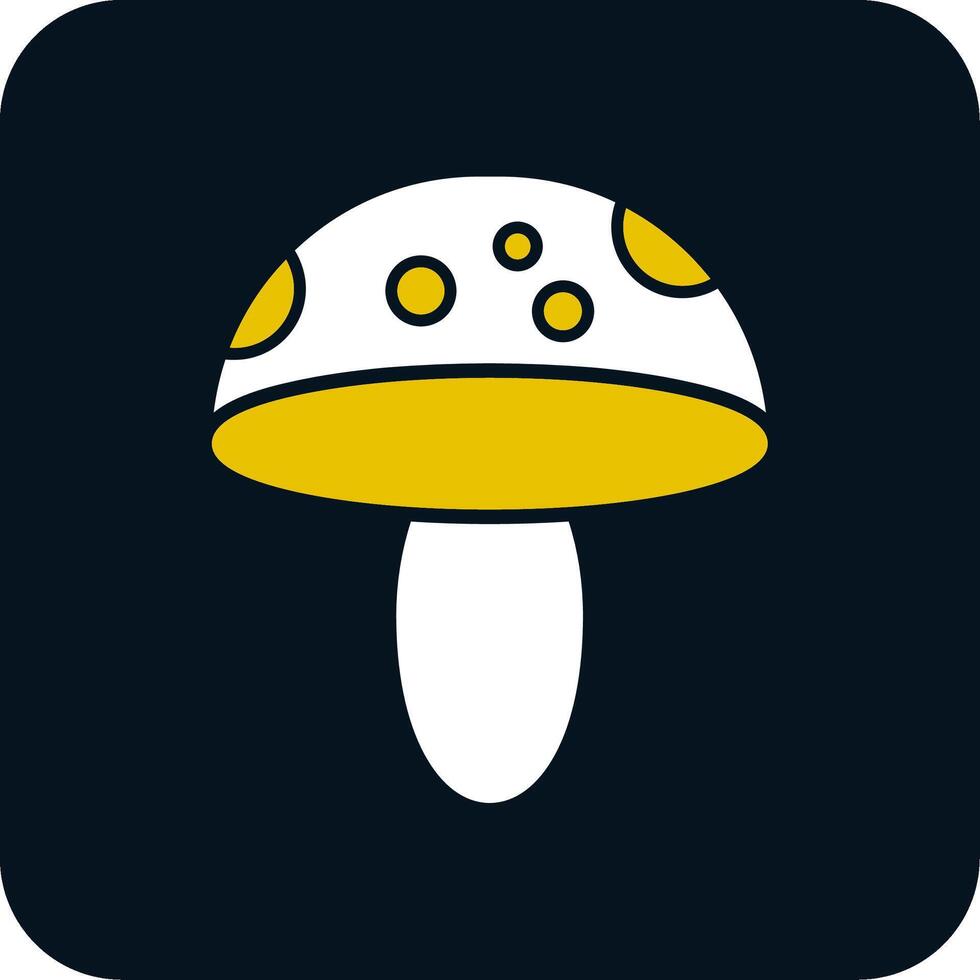 Mushroom Glyph Two Color Icon vector