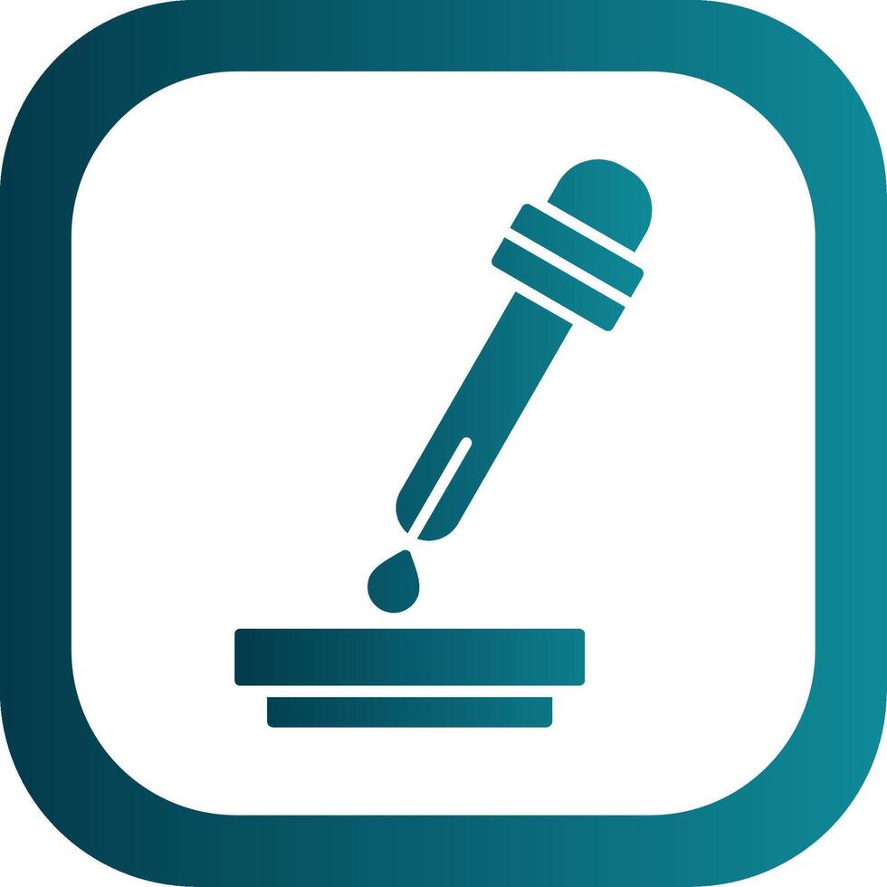 Pipette Glyph Gradient Round Corner Icon vector