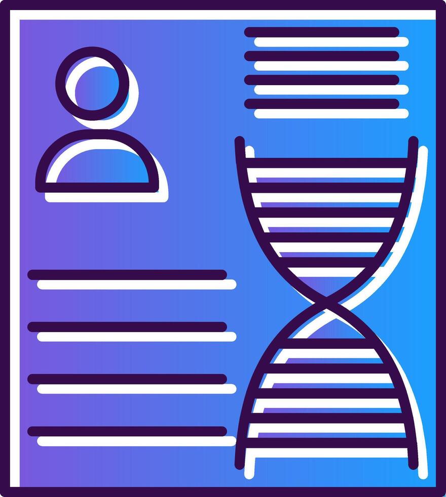 DNA Gradient Filled Icon vector