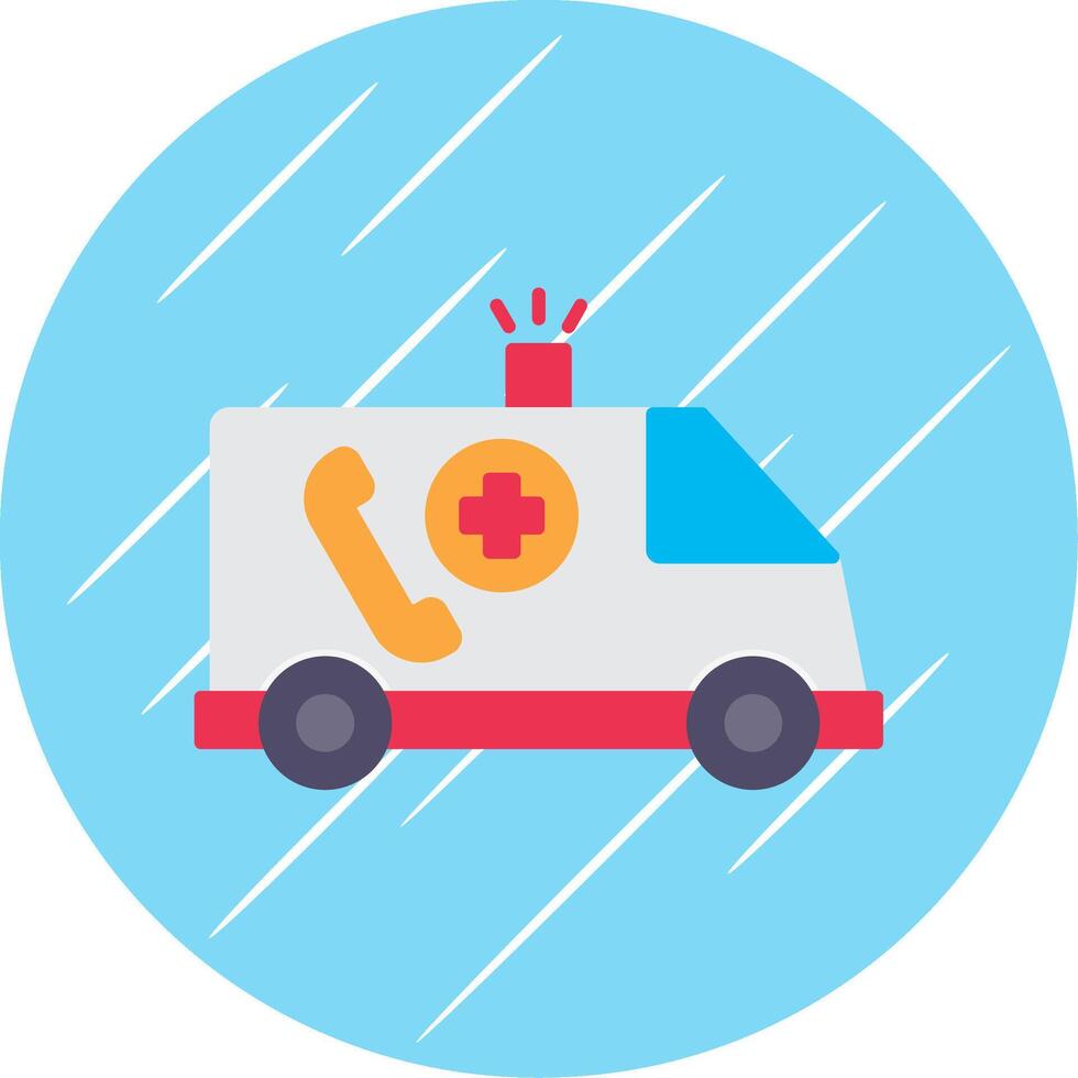 Emergency Flat Blue Circle Icon vector