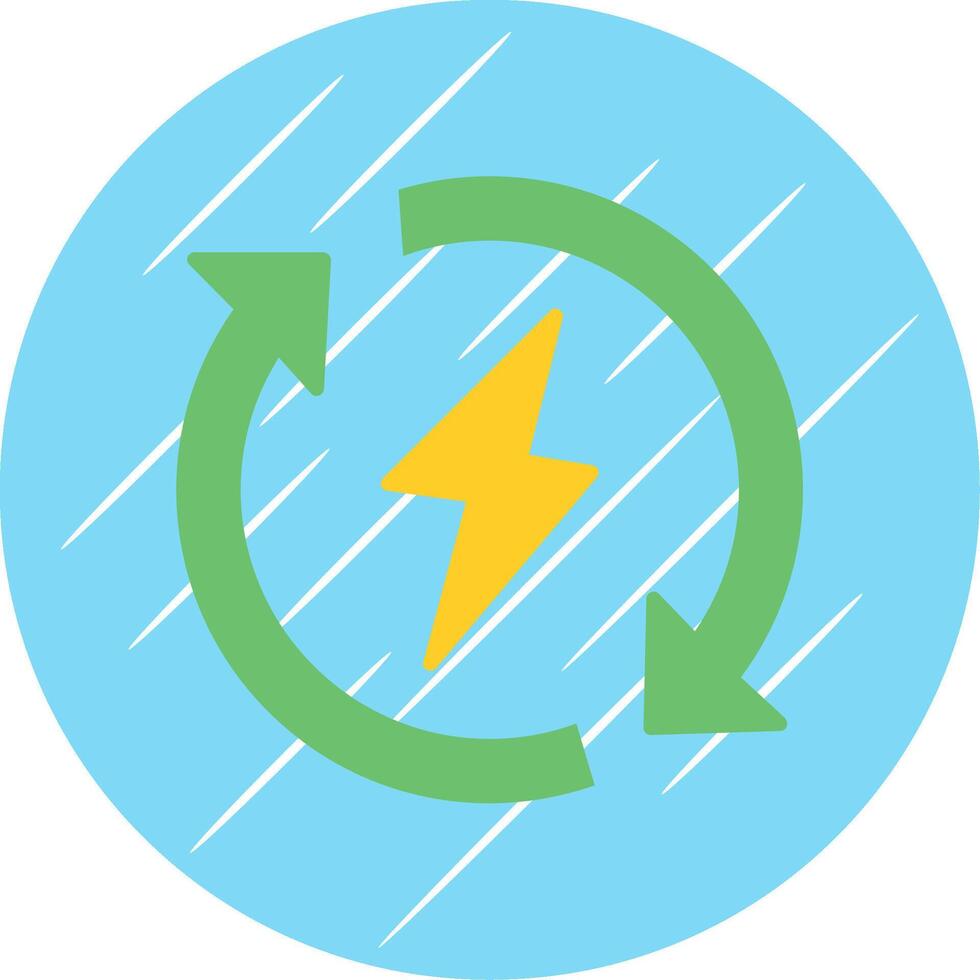 Renewable Energy Flat Blue Circle Icon vector