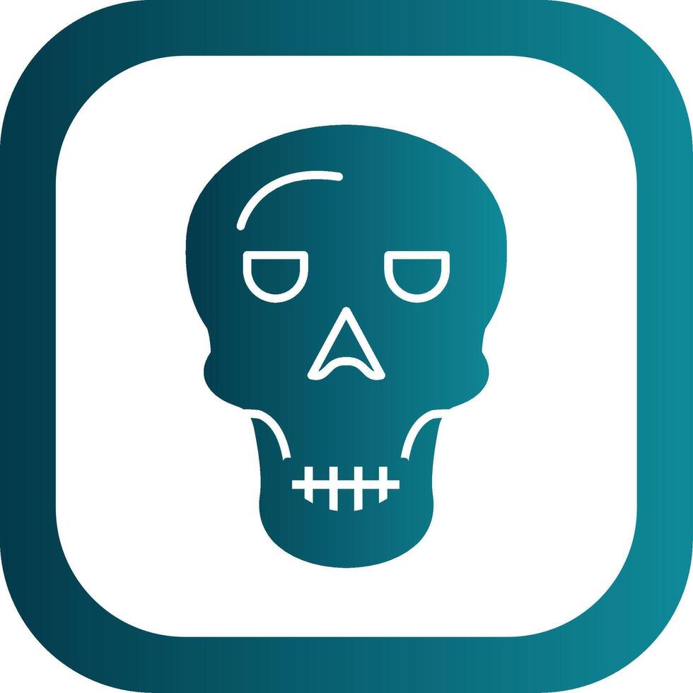 Osteology Glyph Gradient Round Corner Icon vector