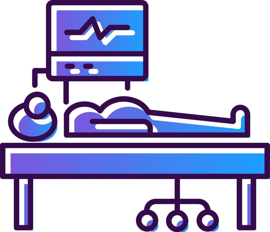 ICU Room Gradient Filled Icon vector