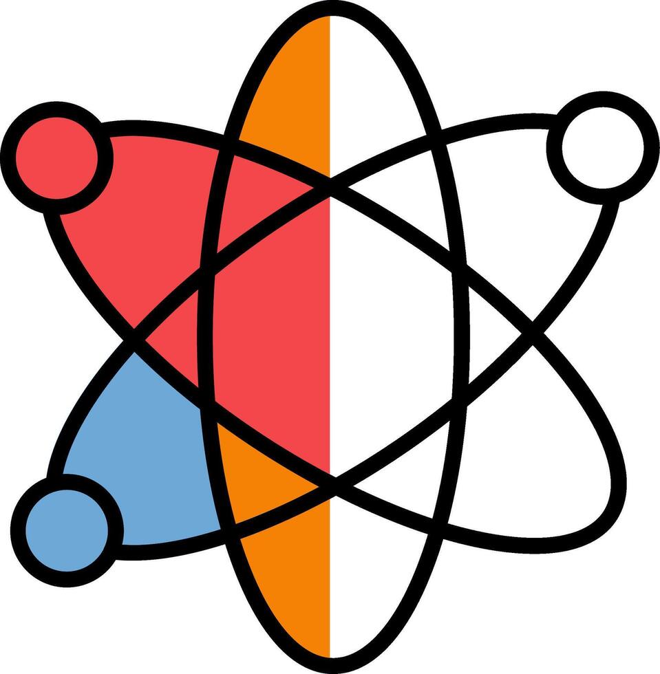 Nucleus Filled Half Cut Icon vector