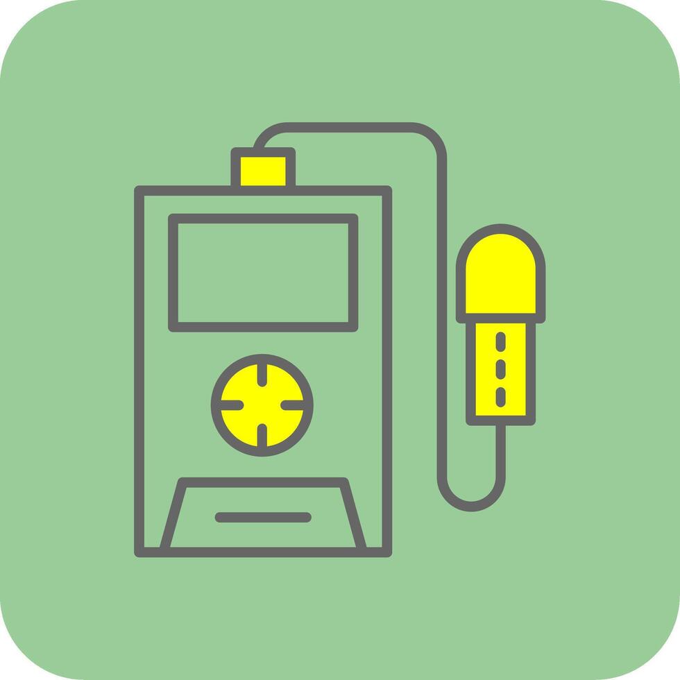Radiation Detector Filled Yellow Icon vector