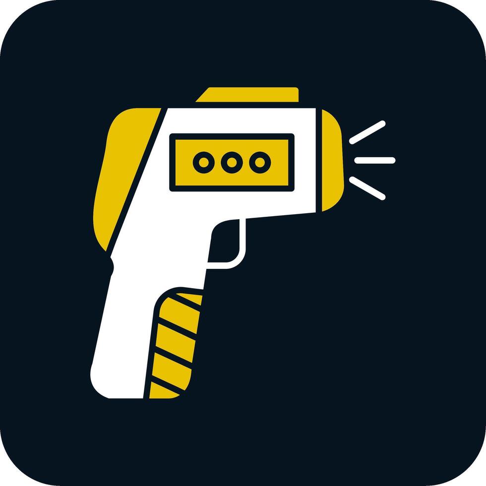 Thermometer Gun Glyph Two Color Icon vector