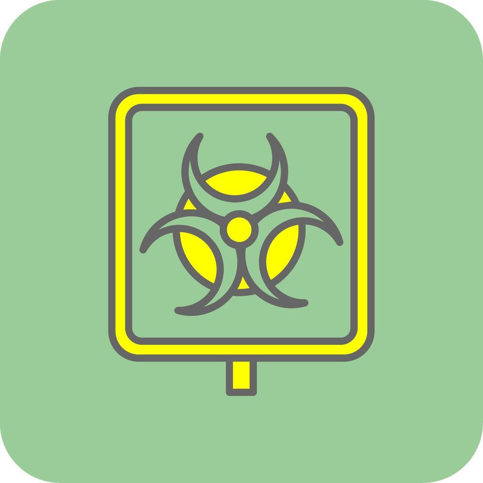 Biohazard Filled Yellow Icon vector