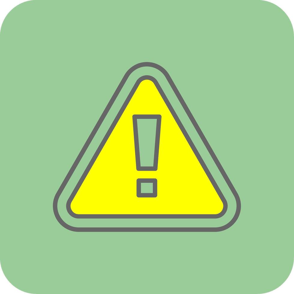 Dangerous Goods Filled Yellow Icon vector