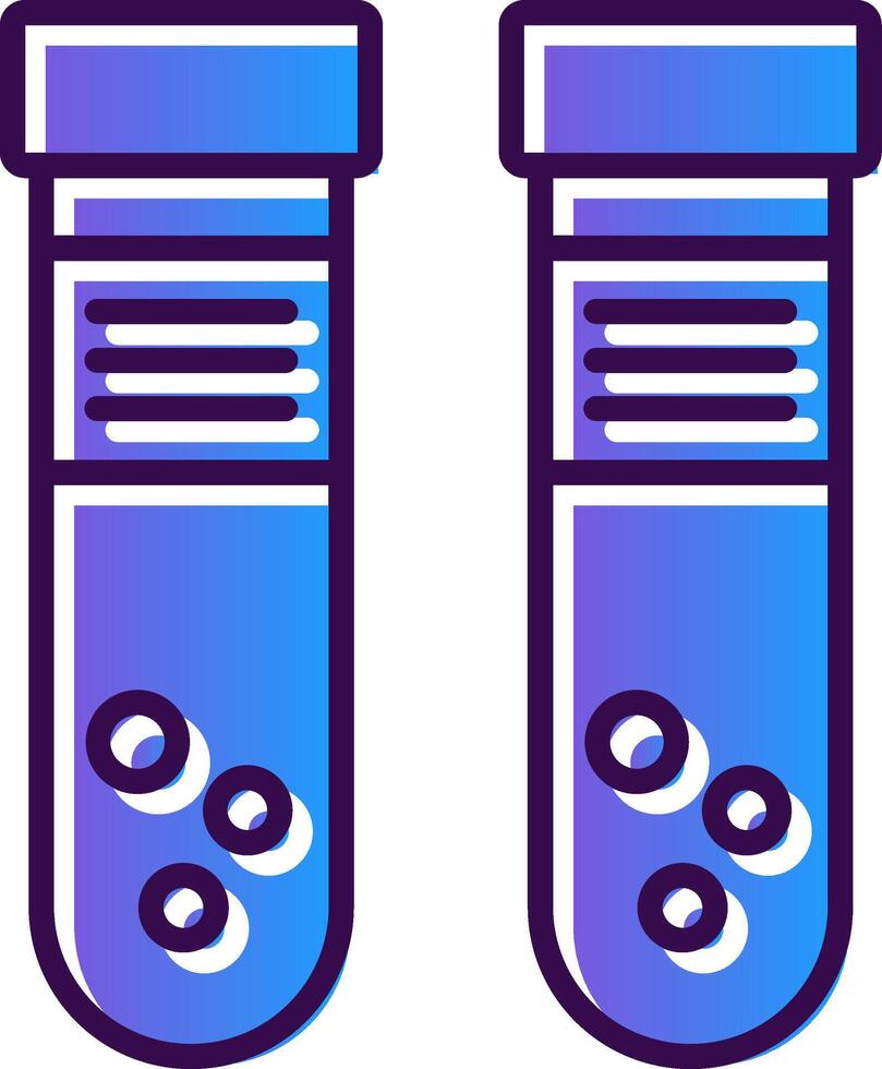 Test Tube Gradient Filled Icon vector