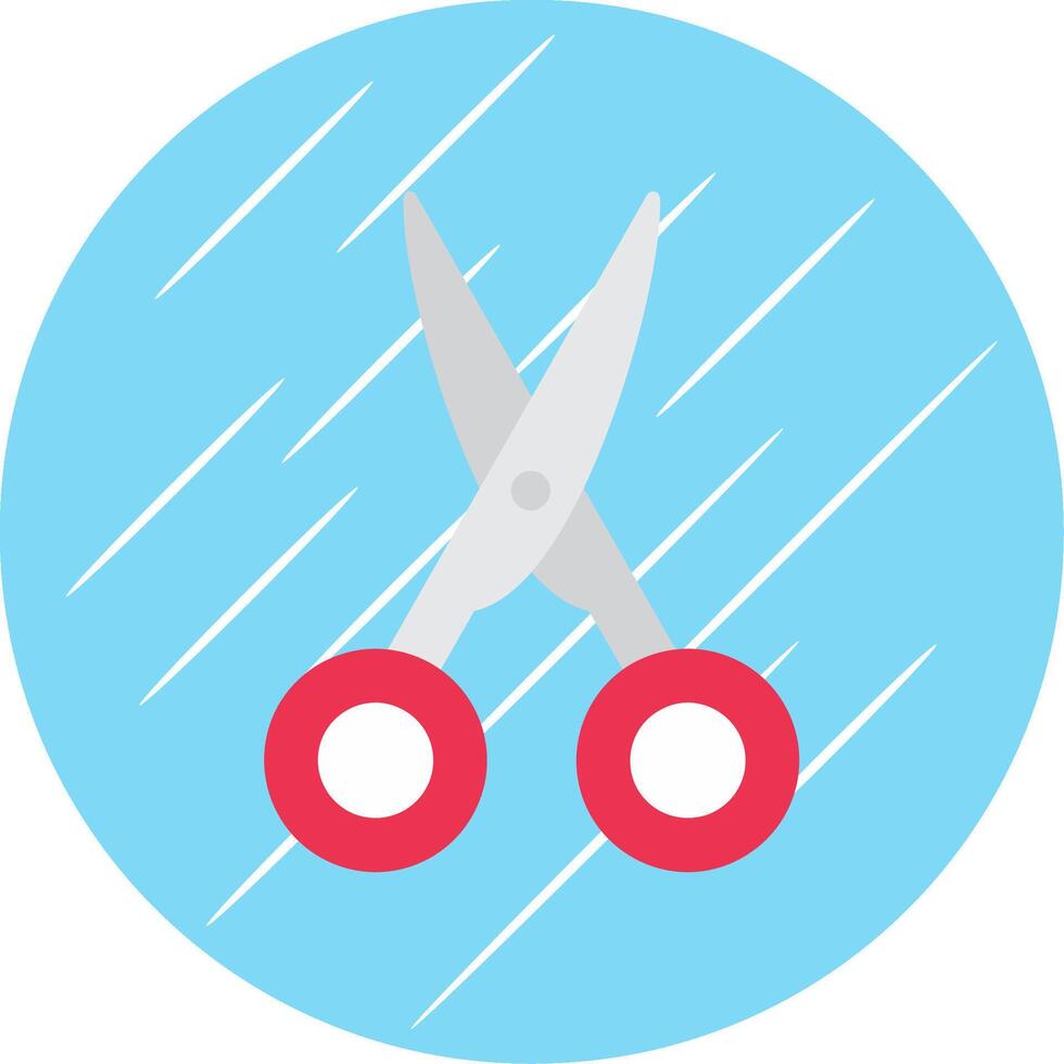 Scissors Flat Blue Circle Icon vector