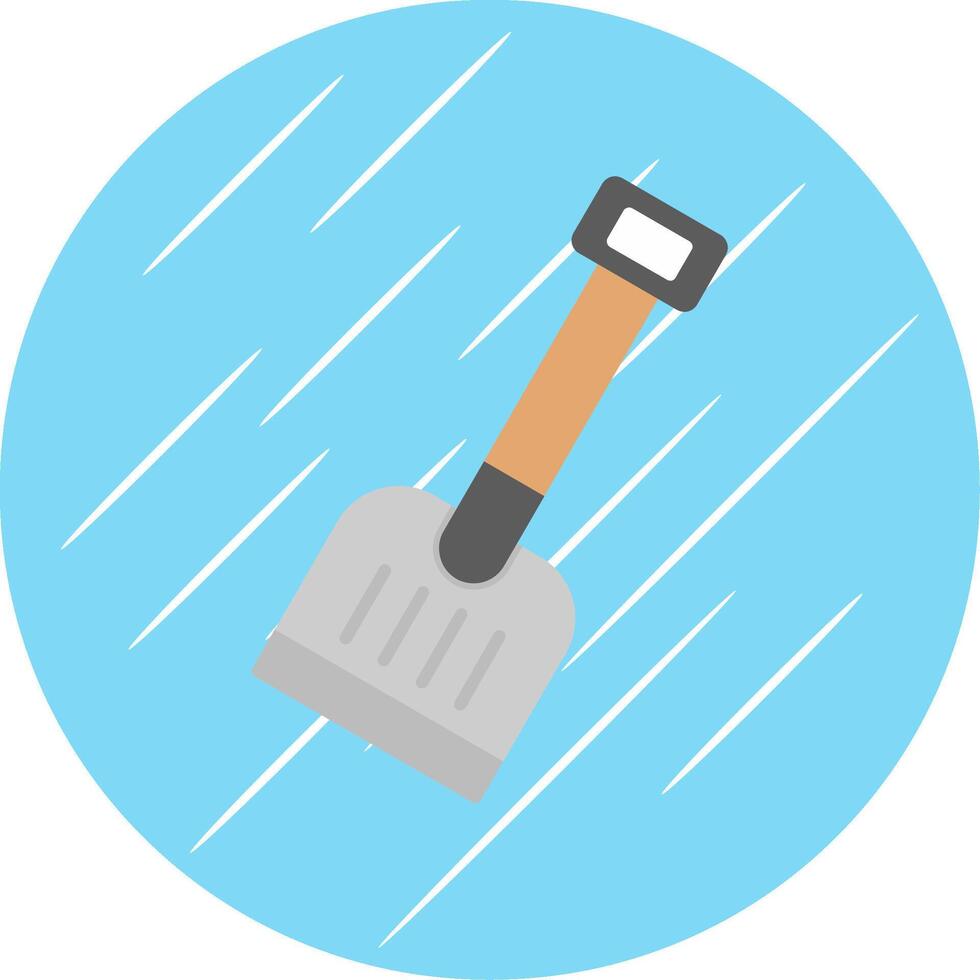 Shovel Flat Blue Circle Icon vector