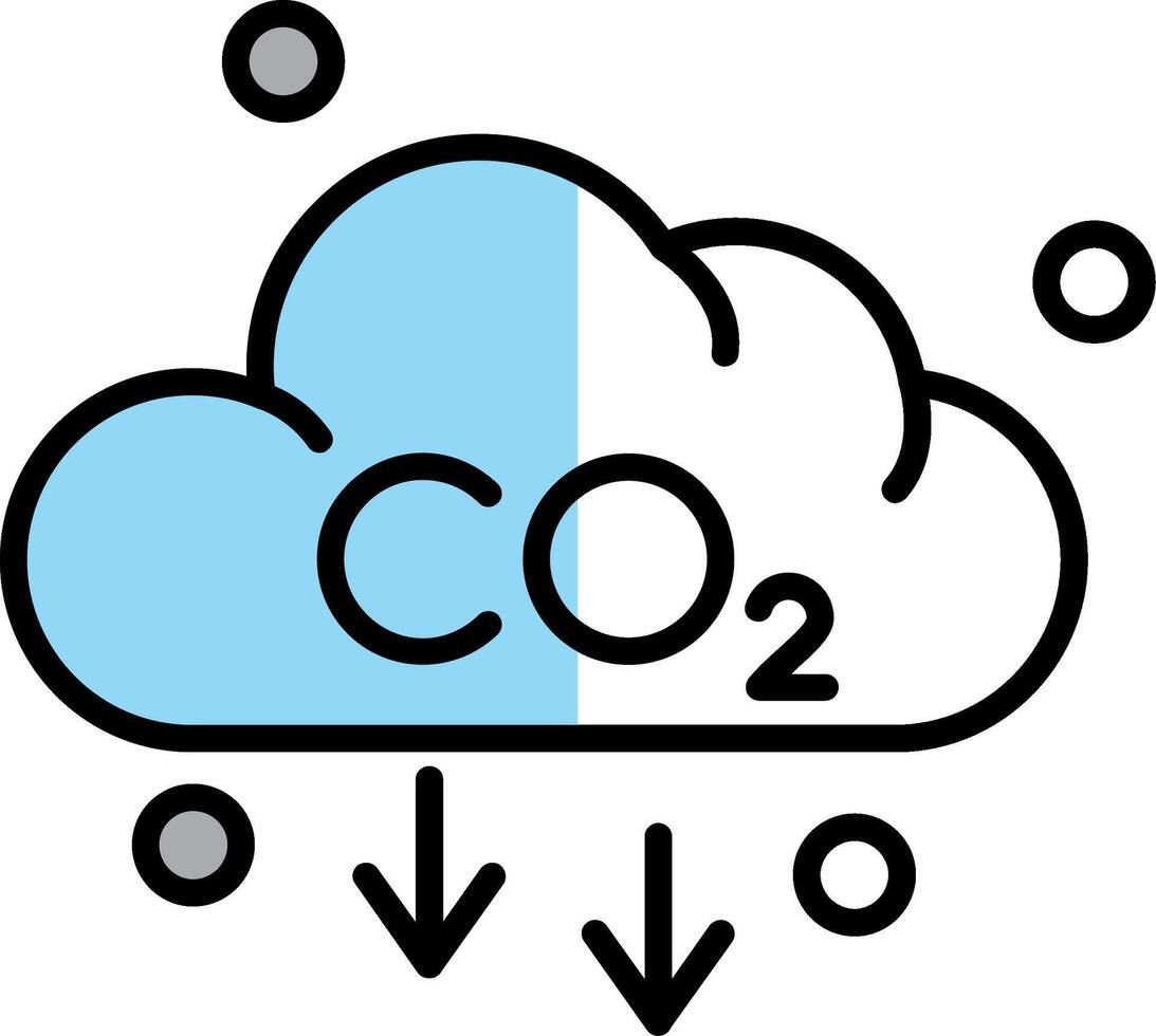 Co2 Filled Half Cut Icon vector