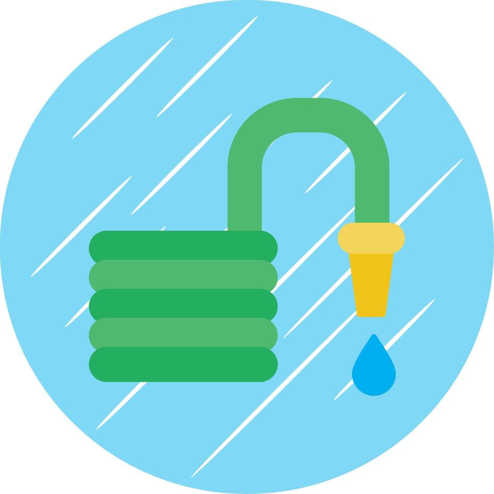 Garden Hose Flat Blue Circle Icon vector