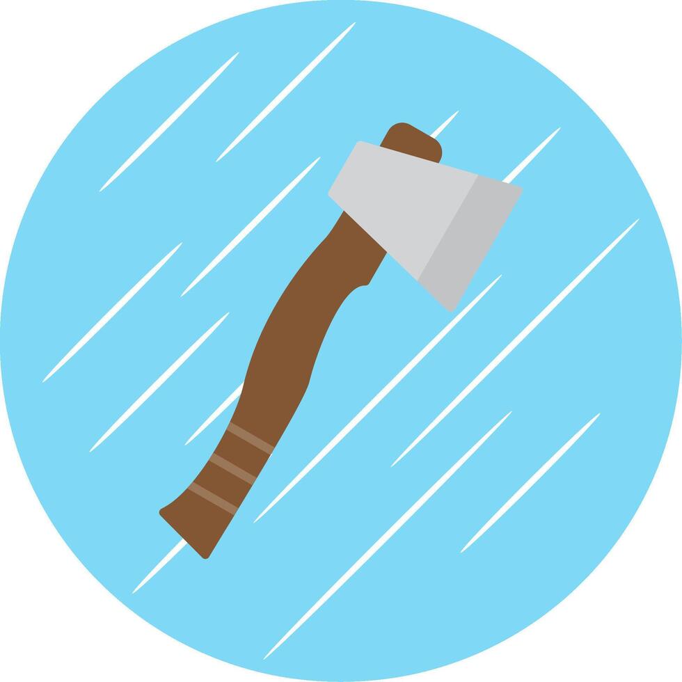 Hatchet Flat Blue Circle Icon vector