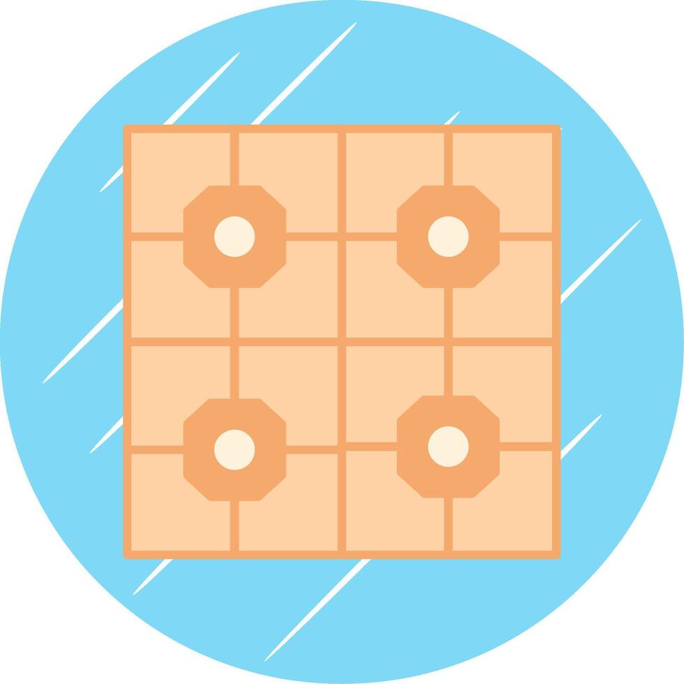 Floor Tiles Flat Blue Circle Icon vector