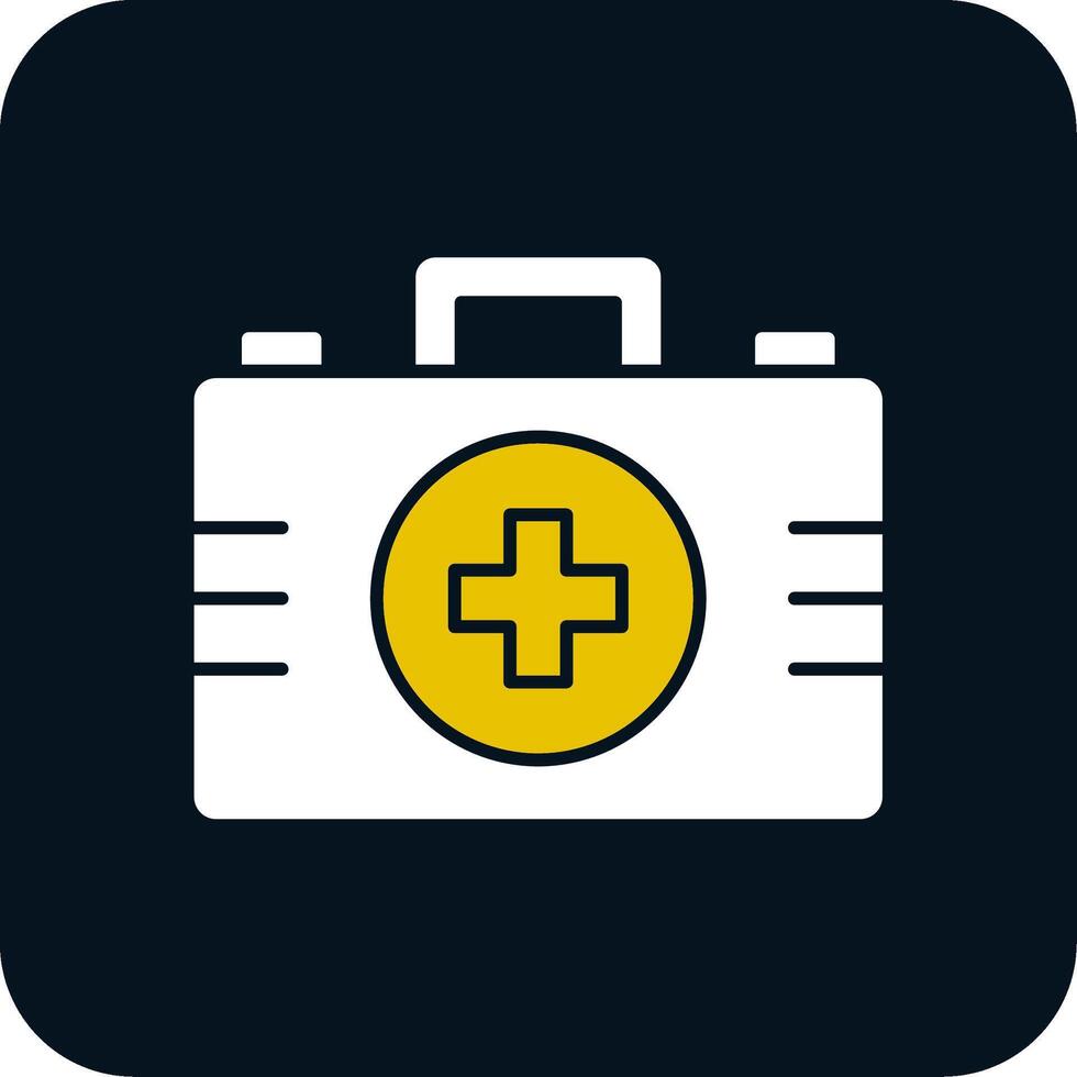 First Aid Kit Glyph Two Color Icon vector