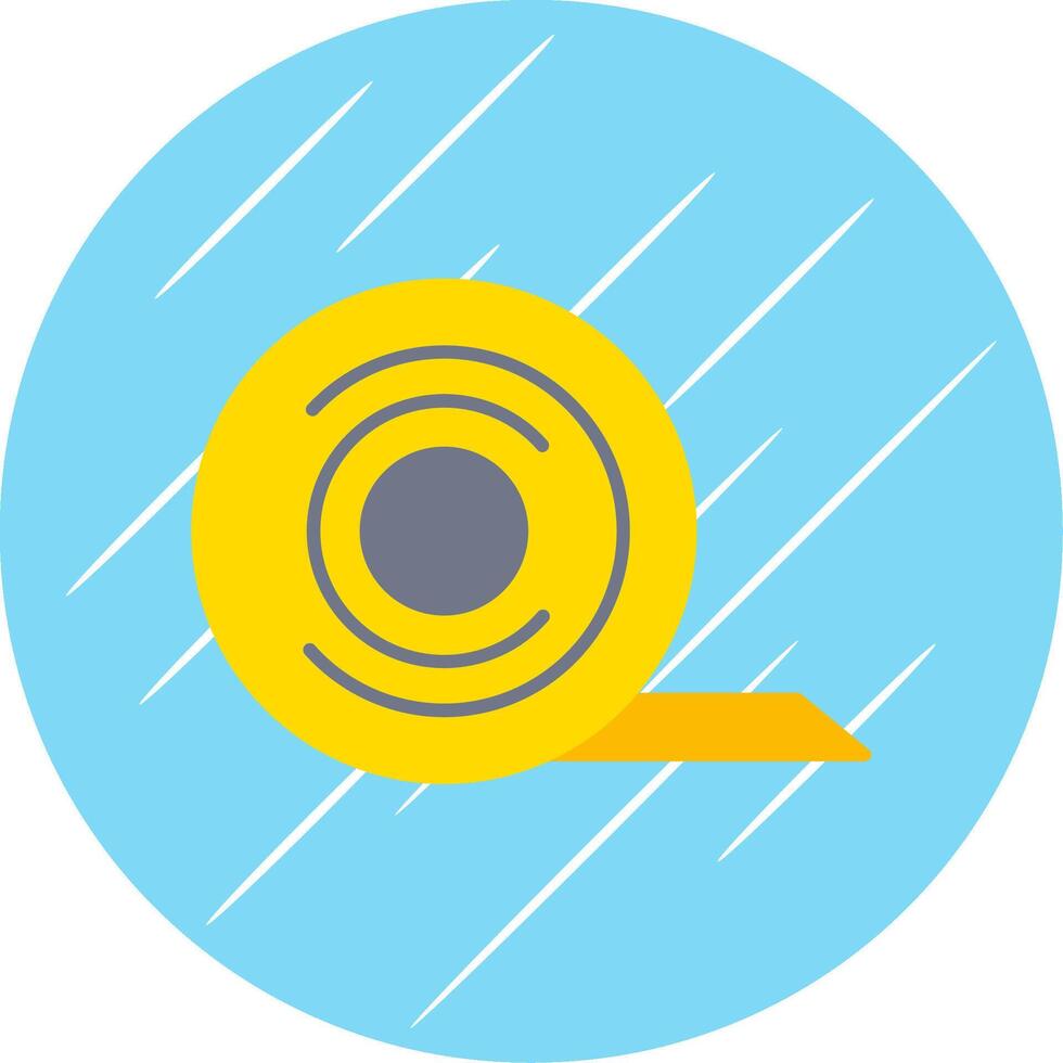 Duct Tape Flat Blue Circle Icon vector