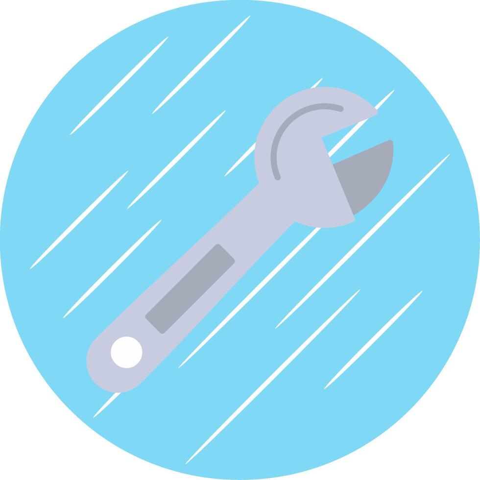 Adjustable Wrench Flat Blue Circle Icon vector